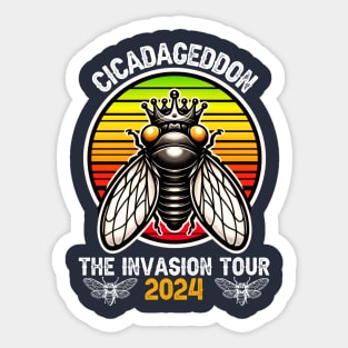 Cicadageddon Invasion Tour 2024 Funny Cicada Event Sticker